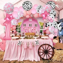 Cow Balloon Pink 40 Inch Large Number 1 One Letter Banner Balloons Cow Shape …
