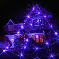 Halloween Decorations 16 Ft Spider Web Lights, Super-Realistic. MISSING PLUG .