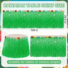 Waterproof Grass Table Skirt – Hawaiian Party Decor