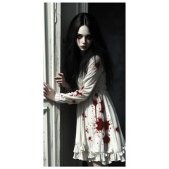 Halloween Door Decorations Horror Moon Night Dead Tree Scary Cemetery Pumpkins D