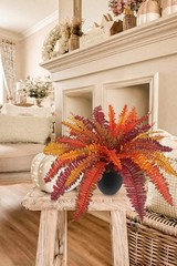 Hollyone Fake Boston Fern in Pot Fall Faux Medium Potted Plant