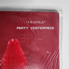 Paper Art Crayola NOS Party Table Centerpiece Happy Birthday Crayons Vintage
