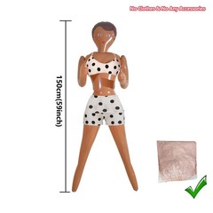 59″ Inflatable Blow Up Black Girls Doll Female Stag Night Bachelor Party Gift