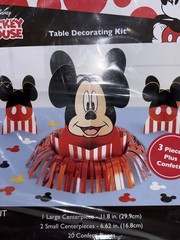 Disney Mickey Mouse Party Decor Kit & Happy Birthday Banner Bundle NIP