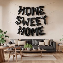 Black HOME SWEET HOME Letter Balloon for Housewarming Party Decoraction, 16 I…