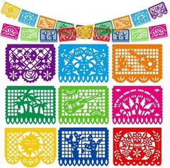 Lightweight 9-Count Papel Picado Fiesta Banner – Perfect for Every Celebration