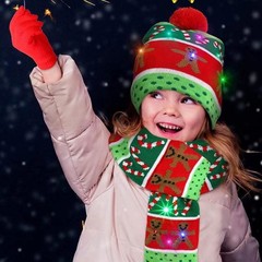 Santa Hat and Scarf Package Warm, Essential Accessories for the Holiday Season