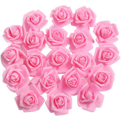 20pcs 7cm Foam Roses in Assorted Colors for Wedding Party Home DIY Decoration
