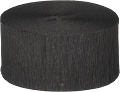 Beistle Festive Crepe Streamer (black) 85 Feet x 1.75 Inch Wide. MADE IN THE USA