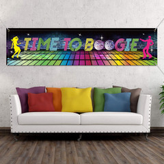 70S Theme Party Decorations, Large Fabric 70’S Party Colorful Disco Backdrop Ban