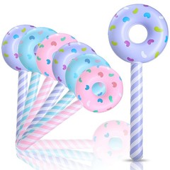 6 Pcs Inflatable Donut Balloons 33 Inch Candy Party Decorations Pool Float