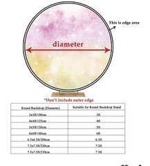 Bear Baby Shower Round Backdrop Cover for Girl Bear Theme Baby Shower Background