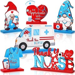 6 PCS Nurses Week Wooden Table Centerpieces Signs Appreciation Gifts Large