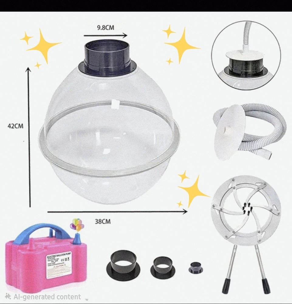 LOOK☆》FREE SHIPPING Balloon Stuffing Kit Multi Sz Attachments Stretch Tool Pump