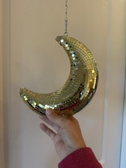 Hanging Disco Moon Decor