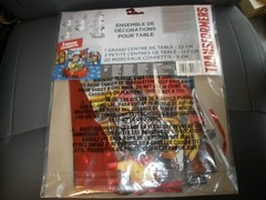 NEW Table Decorating Kit Transformers 3 Pieces