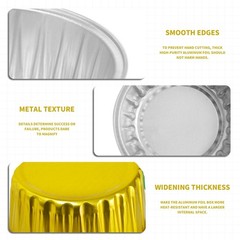 Graduation Party 50Pcs Mini Aluminum Foil Cupcake,5oz Baking Cups with Lids,M…
