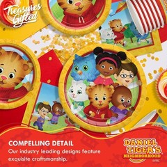 Happy Birthday Banner Pre-strung Party Decorations for Daniel Tiger Themed Party