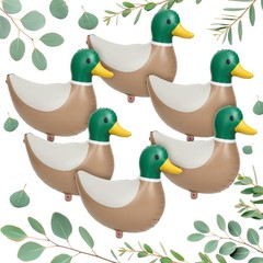 6 Pcs 28.3» Mallard Duck Shaped Foil Balloons for Duck Hunting Birthday One …