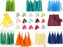 5/10/50 Paper Tissue Tassel Garland PomPom Hanging Wedding Home Decor Supplies