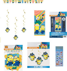 Despicable Me Birthday Party Supplies Bundle Includes 1 Happy Birthday Banner, 1