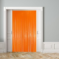2 PCS Orange Fringe Backdrop Curtains Streamers Party Decorations Birthday