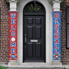 Baseball Party Decorations Baseball Themed Porch Sign Welcome Door Hanging Ba…