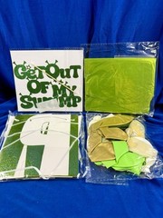Shrek-Themed Party Decorations Set with Balloons and Cake Topper