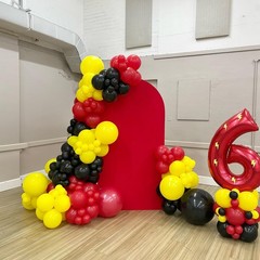 Red Yellow Black Balloons, 12 inch Lightning Cartoon Ball Anime Balloon Birth…