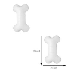 10PCS Dog Bone Foil Balloon White Aluminum Mylar Foil Pet-Themed Balloons, Pe…