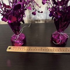 Valentine’s Day – Love – Purple – Shiny Hearts Party Decor Balloon Weights 12”