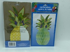 Luau-Themed Honeycomb Pineapple Centerpiece 12 “ X2. Tropical Hawaii New *12