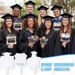 12 Pcs Custom Graduation Sublimation Blank Fans with Handle, Class of 2026 Pe…