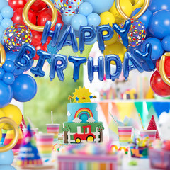 123Pcs Red Yellow Blue Balloons Garland Includes Foil Confetti Mixed Sizes Latex