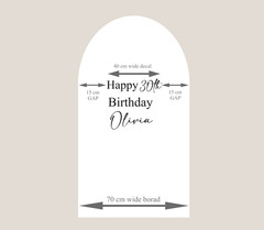 Personalised Birthday Vinyl Decal for Sail Board Backdrop Balloon Party Sticker