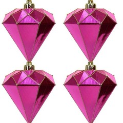 NIB SET 4 Bachelorette Birthday Party Hot Pink or Teal Gemstone Diamond Decor
