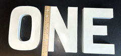 Painted 8inch Letters One O N E Photography First Birthday Decoration