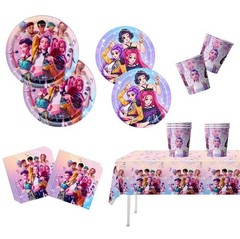 KPop Party Supplies Table Set Plates Cups Table Cover Napkins Themed Party
