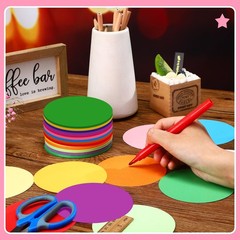 720 PCS Round Cutouts Assorted Color Die Cuts DIY Paper Craft Bulletin Board