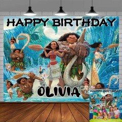 Moana Personalised Custom Banner Backdrop Party Decorations Birthday Gift