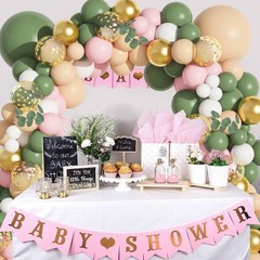 166Pcs Sage Green Blush Peach White Gold Balloon Garland Arch Kit