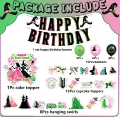 38pcs “Wicked” Witch Birthday party Supplies Decorations-US seller New