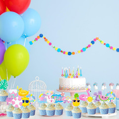 36Pcs Summer Pool Party Cake Toppers Pool Party Decorations Water Birthday Party