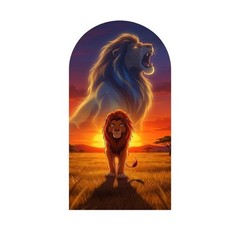 Lion King Arch Backdrop Cover Boys Birthday Party Photo Background Banner Prop