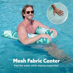 Hammock Pool Floats Adults, 4-in-1 Multi-Purpose Inflatable Pool Floaties PVC…