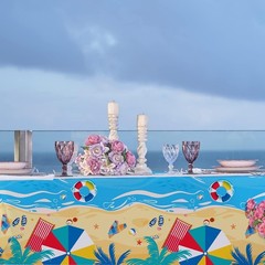 Plastic Tablecloth 3-Pack Waterproof Hawaiian Summer Birthday Pool Party Decor