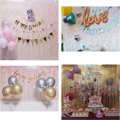 Iridescent Foil Fringe Backdrop – 2 Pack 3.2X6.5Ft Holographic Tinsel Photo Boot
