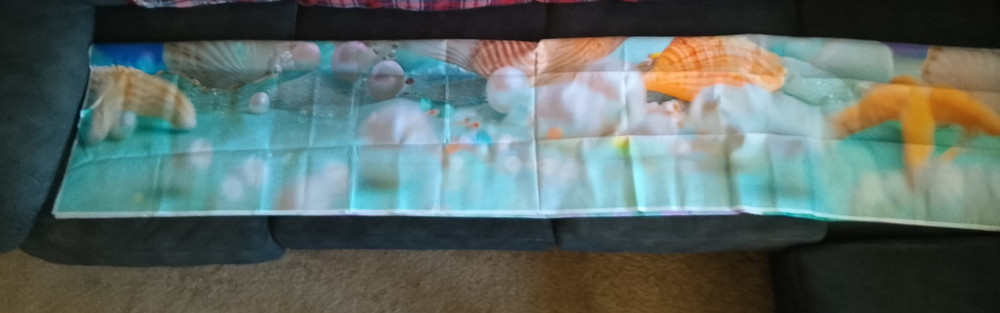 Sea themed seashell birthday celebration banner 68×71 inches