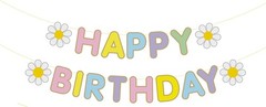 Weather-Resistant Daisy Birthday Banner – Ideal for Indoor & Outdoor Parties