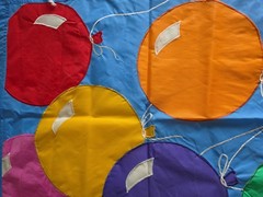 Yard Flag 40″ X 28″ Balloon Birthday Party Celebrate Multi Blue Background